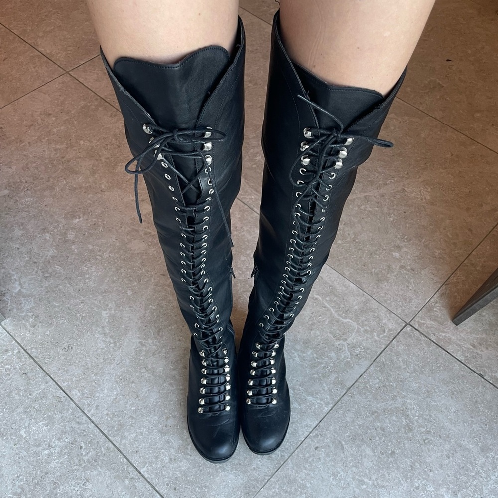.Statement Tigh High Combat boots